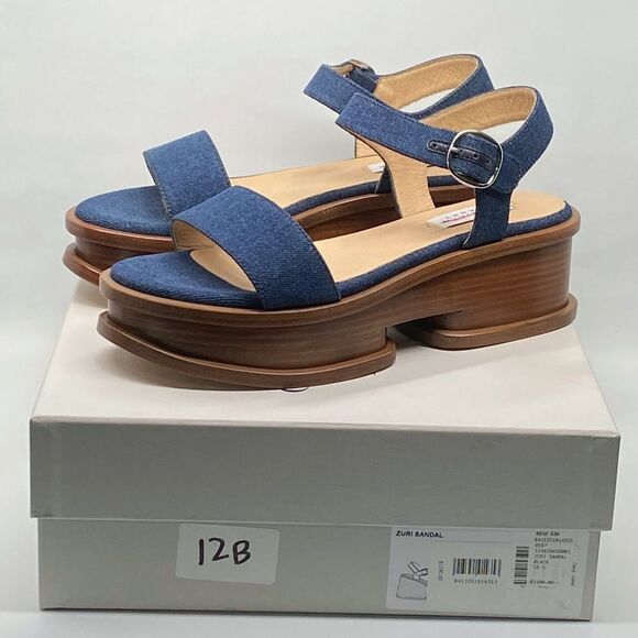 Gabriela Hearst Iman Corduroy Suede Platform Sandals  Gabriela Hearst Michael 60MM Denim Wedge Sandals size 41.5